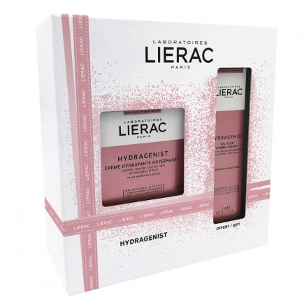 LIERAC COFANETTO HYDRAGENIST CREMA IDRATANTE OSSIGENANTE + GEL OCCHI ANTI BORSE